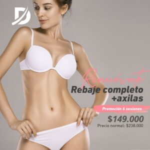 Pack rebaje completo + axilas  - 6 sesiones